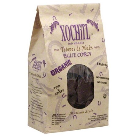 Xochitl Organic Mexican Style Blue Corn Chips, 16 oz, (Pack of 9)